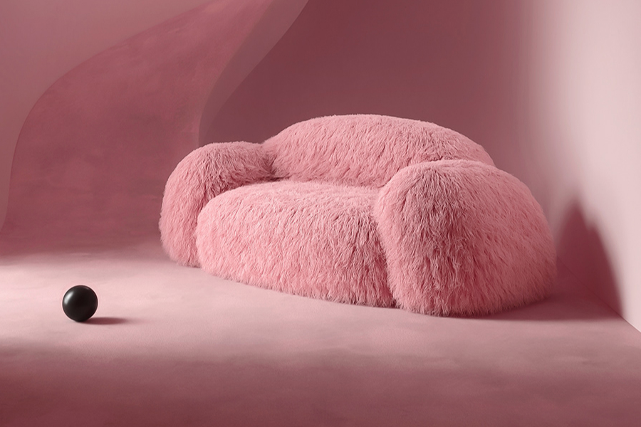 Pink Modern Sofa